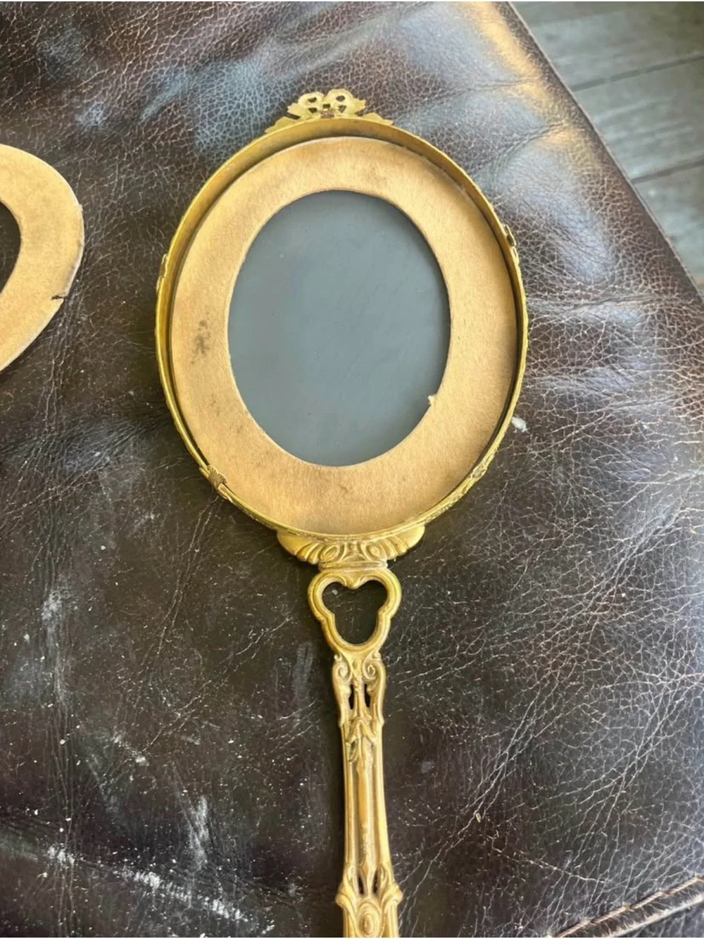 Vintage 1950s Stylebuilt 24K Gold plated vanity set- Mirror tray and hand mirror